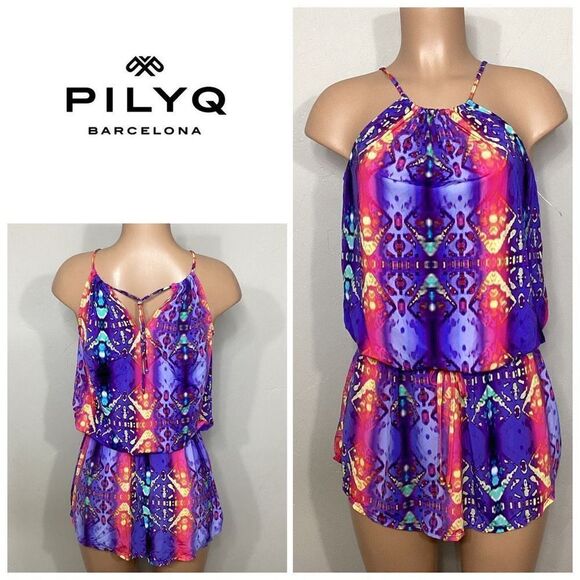 New. Pilyq multicolored tie dye swimsuit coverup. Retails $125. M/L - Picture 1 of 8